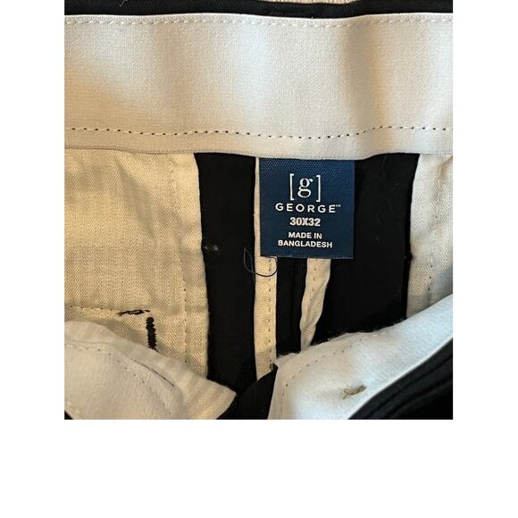 George Black Casual Chino Pants Mens 30x32 - Picture 3 of 3